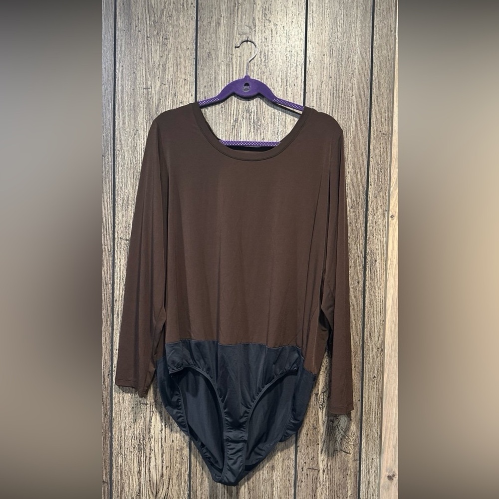 Susan Graver Every Day Liquid Knit Long-Sleeve Bodysuit